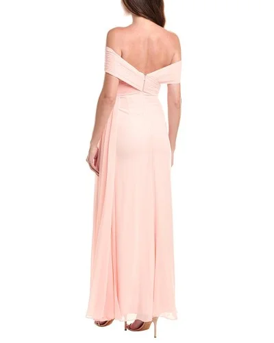 Badgley Mischka Off-The-Shoulder Wrap Dress Badgley Mischka Off-The-Shoulder Wrap Dress