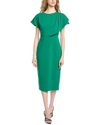 Badgley Mischka Side Drape Cape Cocktail Dress Badgley Mischka Side Drape Cape Cocktail Dress