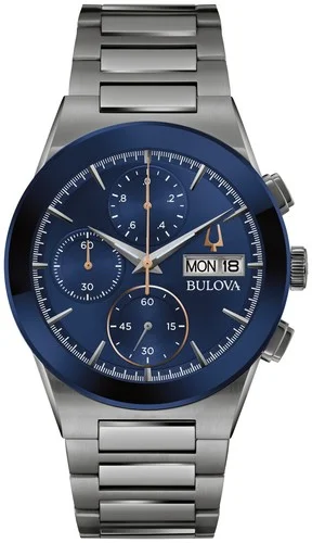 Bulova Men's Quartz Chronograph Date Silver Stainless Steel Watch 41 MM 98C143 Bulova Men's Quartz Chronograph Date Silver Stainless Steel Watch 41 MM 98C143