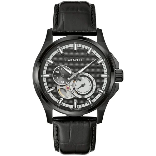 Caravelle Men's Dress Multiple Hands Black Automatic Watch 42MM 45A153 Caravelle Men's Dress Multiple Hands Black Automatic Watch 42MM 45A153