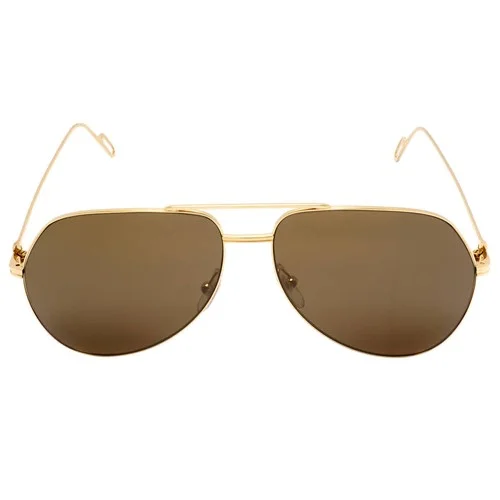 Cartier Brown Pilot Unisex Sunglasses CT0110S 012 60 Cartier Brown Pilot Unisex Sunglasses CT0110S 012 60