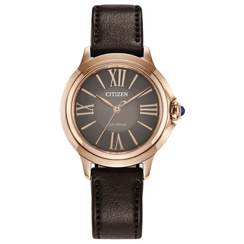 Citizen Women's Ceci Eco-Drive Rose Gold Brown Leather Watch 32MM EM1163-09X Citizen Women's Ceci Eco-Drive Rose Gold Brown Leather Watch 32MM EM1163-09X