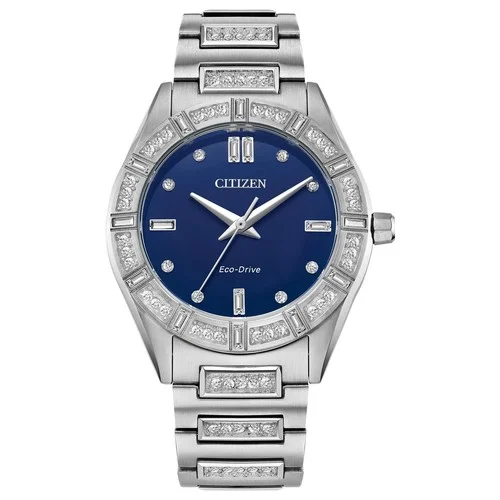 Citizen Women's Crystal Eco-Drive Silver Watch 34MM EM1020-57L Citizen Women's Crystal Eco-Drive Silver Watch 34MM EM1020-57L