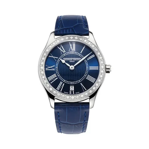 Frederique Constant Women's Classic Date Quartz Blue Watch 36 MM FC-220MN3BD6 Frederique Constant Women's Classic Date Quartz Blue Watch 36 MM FC-220MN3BD6