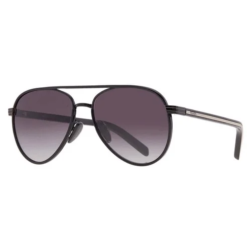 Prada Grey Gradient Pilot Ladies Sunglasses PR B57S AAV90A 56 Prada Grey Gradient Pilot Ladies Sunglasses PR B57S AAV90A 56