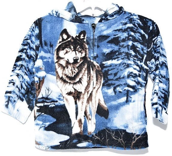 Trailcrest Toddler R'lixio Wildlife Wolf Fleece Jacket, 3T