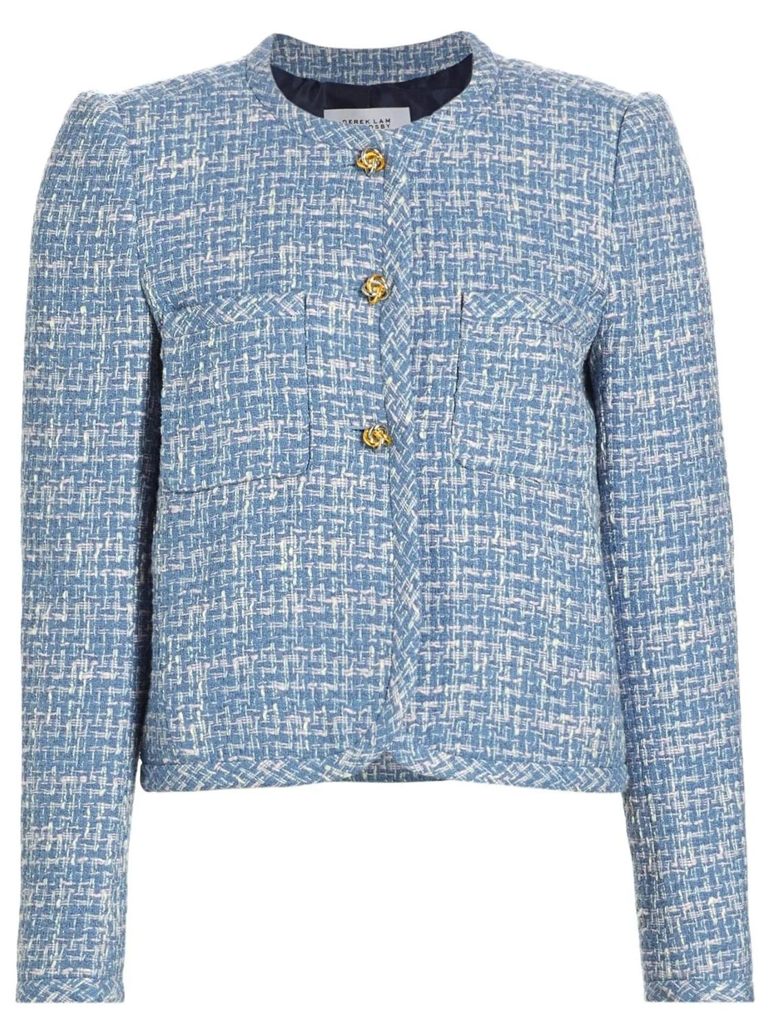 Derek Lam 10 Crosby Emilia Tweed Collarless Jacket