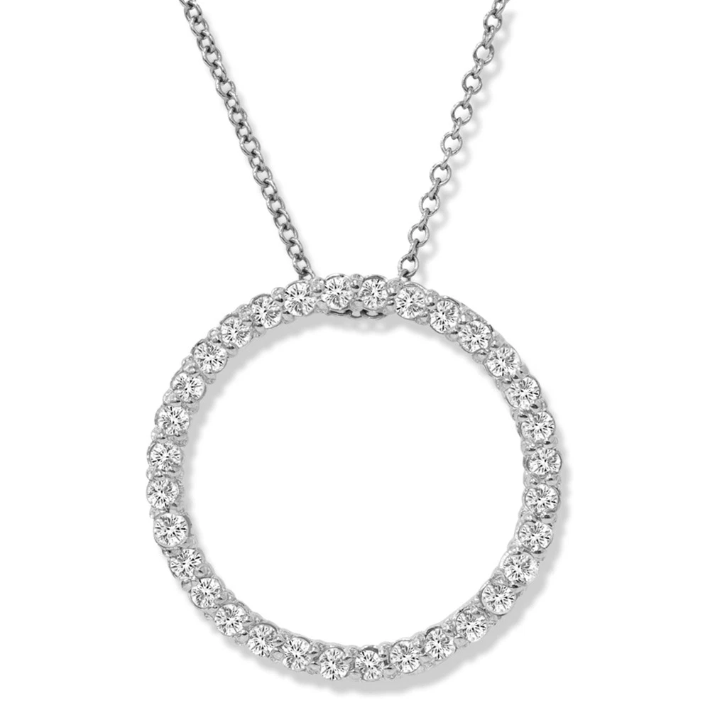 1/2ct Circle Of Life Diamond Pendant Necklace, 14K Gold