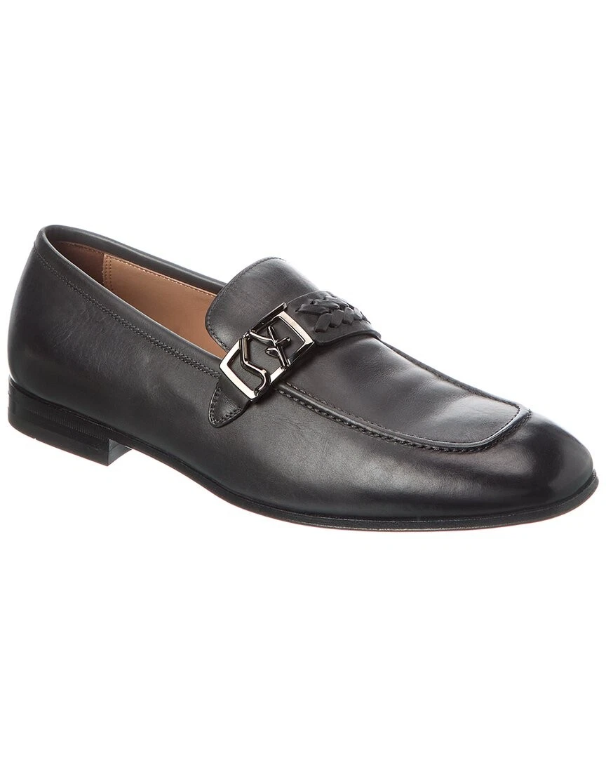 Ferragamo Leather Loafer, Grey