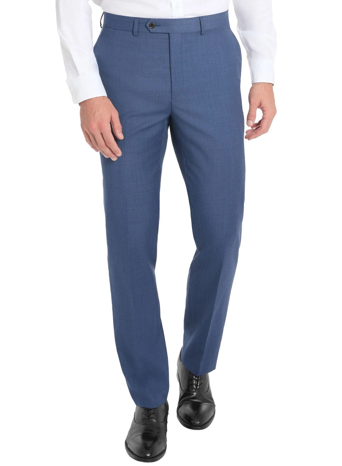 Michael Kors Blue Wool-Blend Dress Trousers