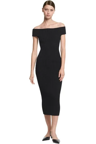 Michael Kors Collection Ribbed Off-The-Shoulder Dress