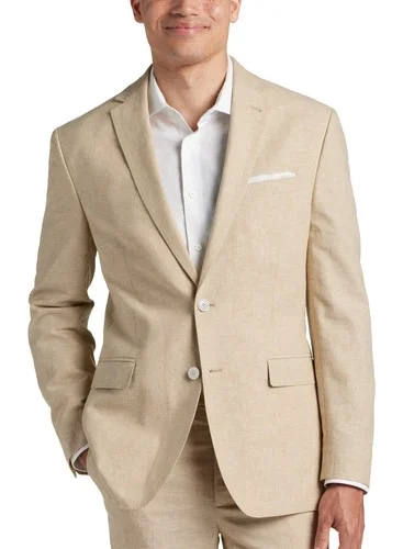 Tommy Hilfiger cotton chambray suit jacket in tan Tommy Hilfiger cotton chambray suit jacket in tan