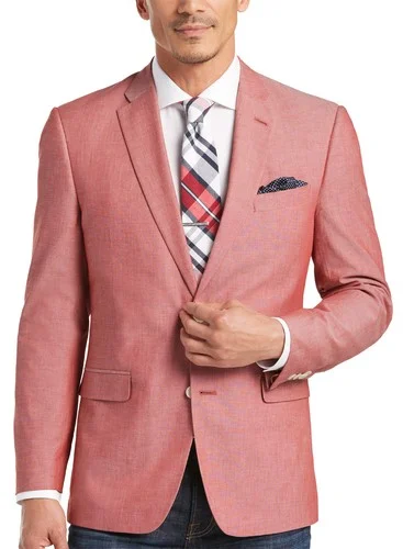 Tommy Hilfiger Modern-Fit cotton sport coat in rose, folded flat lay Tommy Hilfiger Modern-Fit cotton sport coat in rose, folded flat lay