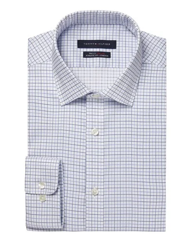 Tommy Hilfiger athletic fit stretch non-iron dress shirt in blue Tommy Hilfiger athletic fit stretch non-iron dress shirt in blue