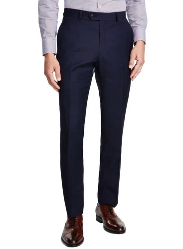 Tommy Hilfiger plaid wool blend dress pants in blue Tommy Hilfiger plaid wool blend dress pants in blue
