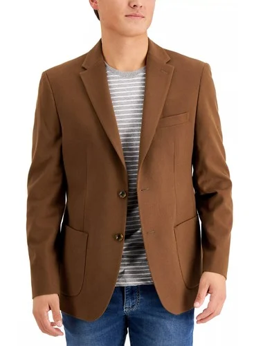 Tommy Hilfiger Modern-Fit sport coat in solid tobacco brown Tommy Hilfiger Modern-Fit sport coat in solid tobacco brown